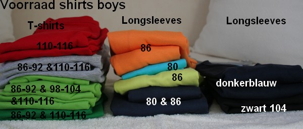 voorraad shirts jongens