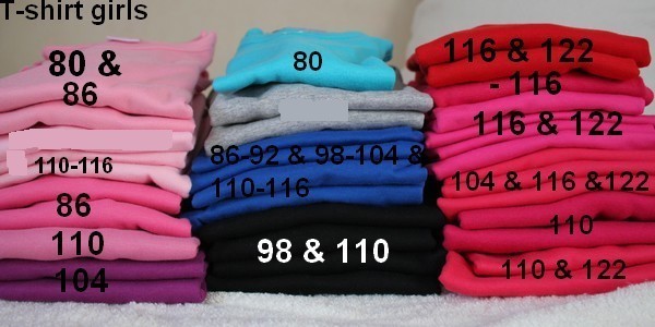 voorraad T-shirt korte mouw meisjes